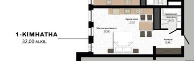 1-кімнатна квартира за адресою (площа 32 м²) - Atlanta.ua - фото 21