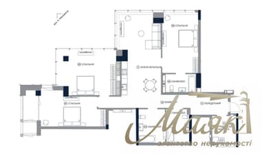 3-комнатная квартира по адресу бульвар Дружбы Народов (площадь 145 м²) - Atlanta.ua - фото 12