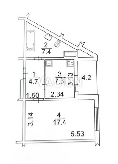 1-room apartment apartment by the address (area 41 m²) - Atlanta.ua - photo 14