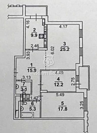 3-комнатная квартира по адресу (площадь 91,4 м²) - Atlanta.ua - imageAlt 46