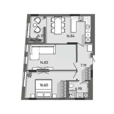 2-кімнатна квартира за адресою (площа 67,9 м²) - Atlanta.ua - фото 10