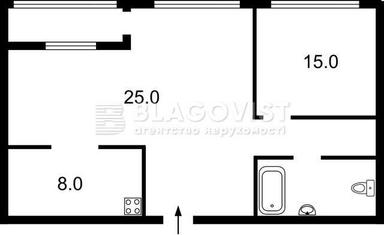 2-кімнатна квартира за адресою вул. Іллєнка Юрія (площа 60 м²) - Atlanta.ua - фото 40