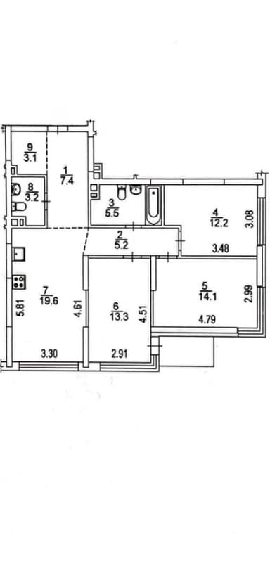3-кімнатна квартира за адресою (площа 84,6 м²) - Atlanta.ua - фото 14