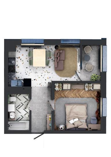 1-кімнатна квартира за адресою вул. Капеланська (площа 46,3 м²) - Atlanta.ua - фото 11