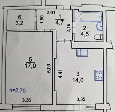 1-room apartment apartment by the address st. Ul Baggovutovskaya (area 47 m²) - Atlanta.ua - photo 15