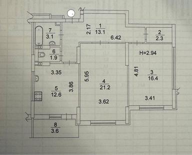 2-комнатная квартира по адресу (площадь 74 м²) - Atlanta.ua - фото 13