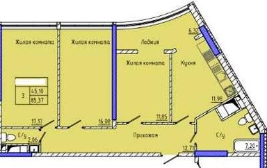 2-rooms apartment apartment by the address st. Kulikovo pole pl Oktyabrskoy revolyutsii pl (area 86 m²) - Atlanta.ua - photo 36