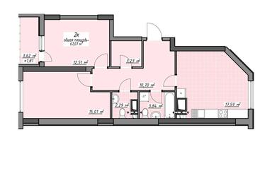 2-комнатная квартира по адресу (площадь 67,1 м²) - Atlanta.ua - фото 16