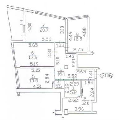 3-комнатная квартира по адресу ул. Спортивная (площадь 90 м²) - Atlanta.ua - фото 29