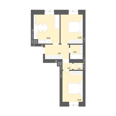 2-rooms apartment apartment by the address st. Sadovaya (area 57,7 m²) - Atlanta.ua - photo 32