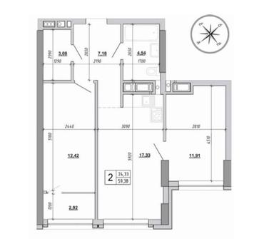 2-rooms apartment apartment by the address (area 60 m²) - Atlanta.ua - photo 19