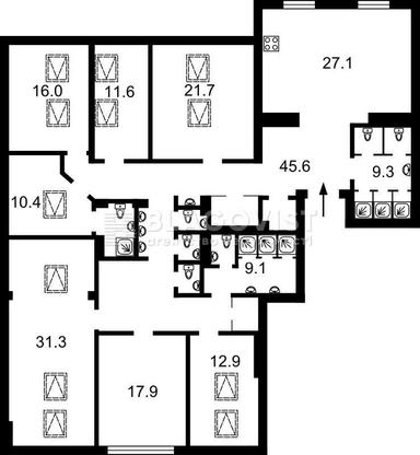 4+-rooms apartment apartment by the address st. Ul Shchekavitskaya (area 225 m²) - Atlanta.ua - photo 23