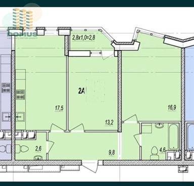 2-комнатная квартира по адресу ул. Танкистов (площадь 69 м²) - Atlanta.ua - фото 14