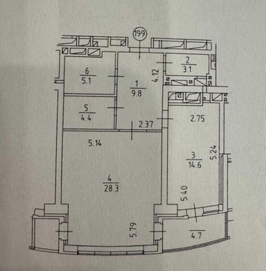 1-кімнатна квартира за адресою бульвар Дружби Народів (площа 70,9 м²) - Atlanta.ua - фото 19