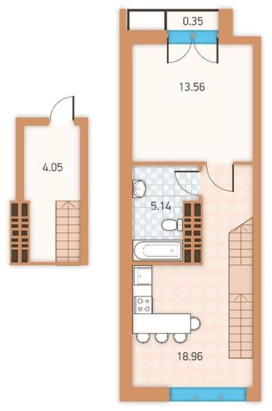 1-room apartment apartment by the address (area 42,1 m²) - Atlanta.ua - photo 20