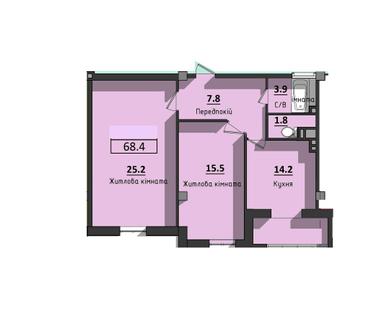 2-rooms apartment apartment by the address st. Radostnaya (area 68,4 m²) - Atlanta.ua - photo 14