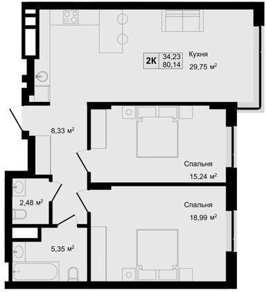 2-комнатная квартира по адресу Старознесенська ул. (площадь 80,1 м²) - Atlanta.ua - фото 21