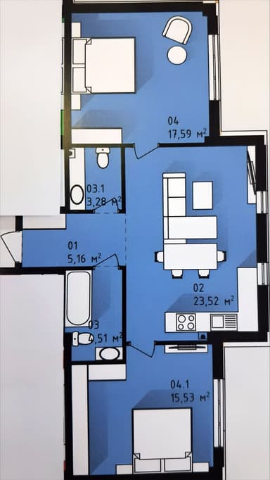 3-комнатная квартира по адресу (площадь 84 м²) - Atlanta.ua - фото 20