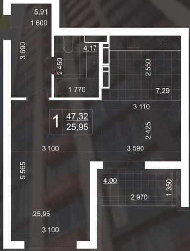 1-кімнатна квартира за адресою вул. Тираспільська (площа 47 м²) - Atlanta.ua - фото 14