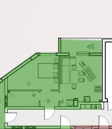 1-кімнатна квартира за адресою (площа 42 м²) - Atlanta.ua - фото 6