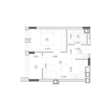 1-комнатная квартира по адресу (площадь 39,9 м²) - Atlanta.ua - фото 21