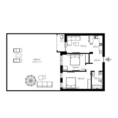 2-rooms apartment apartment by the address st. Petefi Shandora pl (area 96,8 m²) - Atlanta.ua - photo 38