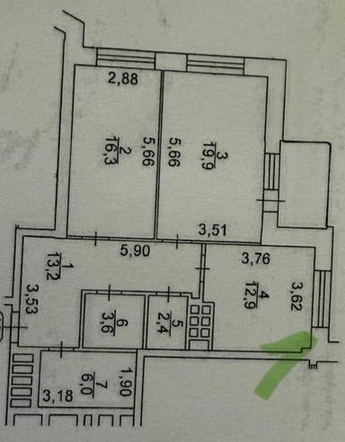 2-кімнатна квартира за адресою (площа 78 м²) - Atlanta.ua - фото 23
