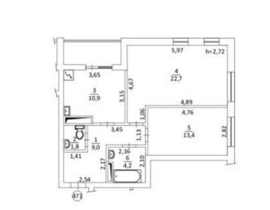 2-кімнатна квартира за адресою вул. Лук'яненка Левка (площа 67 м²) - Atlanta.ua - фото 12