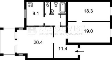 3-кімнатна квартира за адресою (площа 90 м²) - Atlanta.ua - фото 26