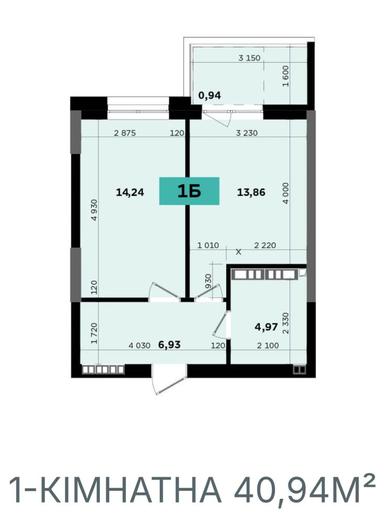 1-room apartment apartment by the address st. Mukachivska (area 40,9 m²) - Atlanta.ua - photo 9