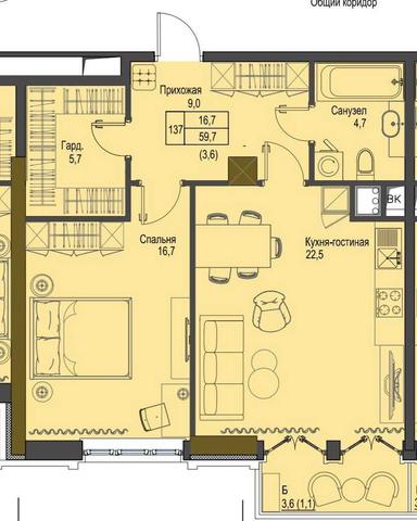 2-кімнатна квартира за адресою (площа 120 м²) - Atlanta.ua - фото 15