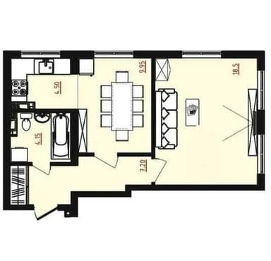 1-room apartment apartment by the address (area 45 m²) - Atlanta.ua - фото 30