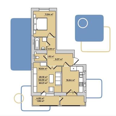 2-кімнатна квартира за адресою вул. Тернопільська (площа 61,3 м²) - Atlanta.ua - фото 14
