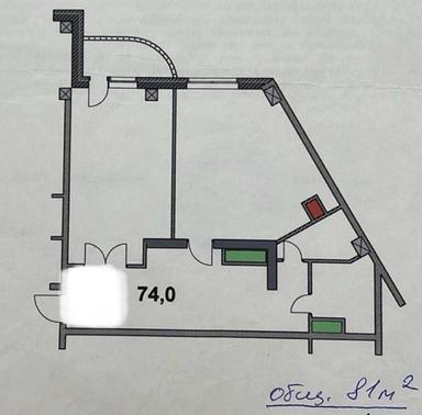 2-комнатная квартира по адресу Байдукова пер. (площадь 81 м²) - Atlanta.ua - фото 19