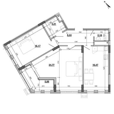 2-rooms apartment apartment by the address (area 78,4 m²) - Atlanta.ua - photo 2