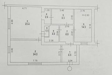 3-комнатная квартира по адресу ул. Спортивная (площадь 96 м²) - Atlanta.ua - фото 23