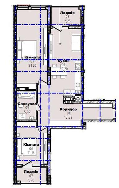 2-rooms apartment apartment by the address st. Glentsa Fritsa (area 77,2 m²) - Atlanta.ua - photo 11