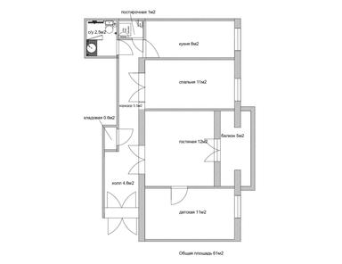 3-rooms apartment apartment by the address st. Kulikovo pole pl Oktyabrskoy revolyutsii pl (area 60 m²) - Atlanta.ua - photo 31