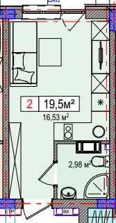 1-room apartment apartment by the address (area 19,5 m²) - Atlanta.ua - photo 18