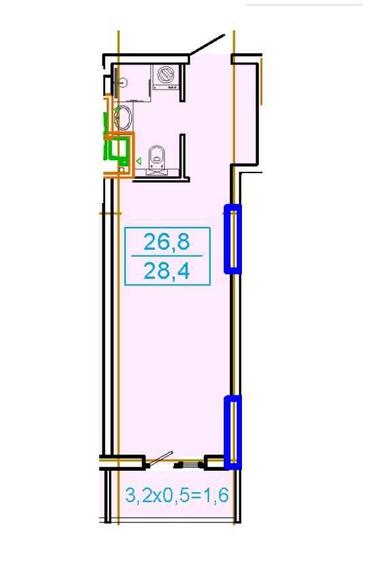1-комнатная квартира по адресу Куликово поле пл. (площадь 28,5 м²) - Atlanta.ua - фото 8