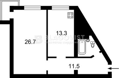1-кімнатна квартира за адресою (площа 56,8 м²) - Atlanta.ua - фото 30
