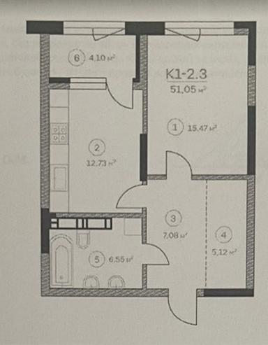 1-кімнатна квартира за адресою бульвар Дружби Народів (площа 52 м²) - Atlanta.ua - фото 3