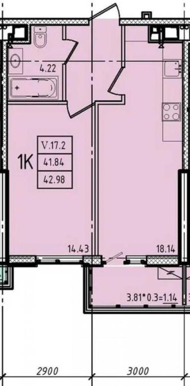 1-room apartment apartment by the address st. 10 aprelya (area 43 m²) - Atlanta.ua - photo 17