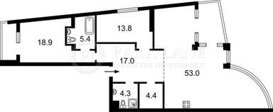 3-rooms apartment apartment by the address st. Bandery Stepana (area 120 m²) - Atlanta.ua - photo 24