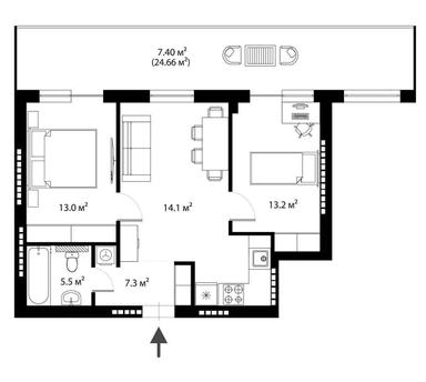 2-rooms apartment apartment by the address st. Tivodara Legotskogo (area 60,5 m²) - Atlanta.ua - photo 26