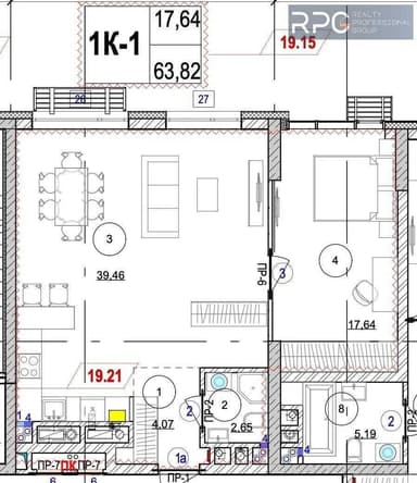 2-комнатная квартира по адресу (площадь 63,8 м²) - Atlanta.ua - imageAlt 19
