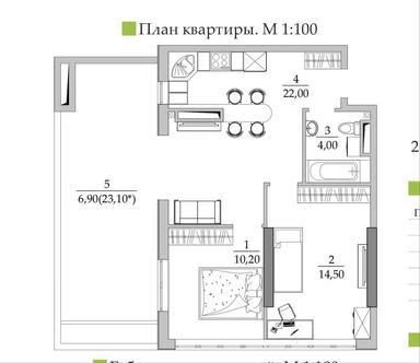 2-комнатная квартира по адресу ул. Китобойная (площадь 59,8 м²) - Atlanta.ua - фото 14