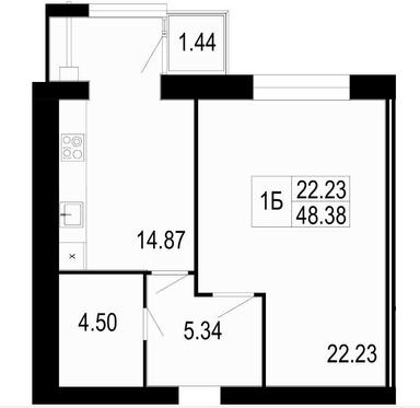 1-комнатная квартира по адресу ул. Магистратская (площадь 48 м²) - Atlanta.ua - фото 13