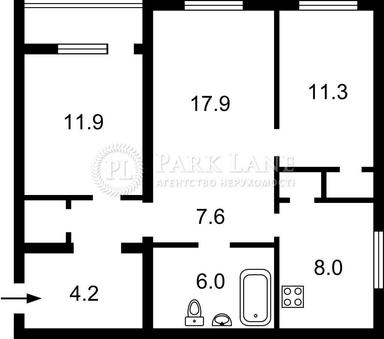 3-комнатная квартира по адресу ул. Ильенка Юрия (площадь 70 м²) - Atlanta.ua - фото 35