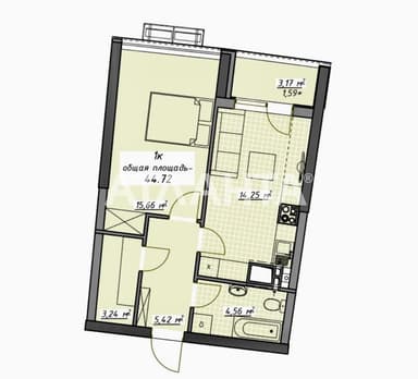 1-room apartment apartment by the address st. Kulikovo pole pl Oktyabrskoy revolyutsii pl (area 45 m²) - Atlanta.ua - imageAlt 26